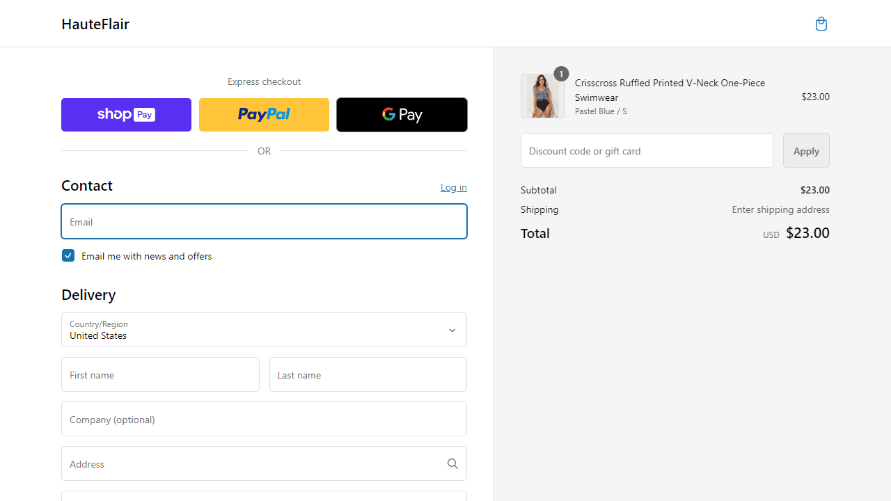How to apply HauteFlair coupon code